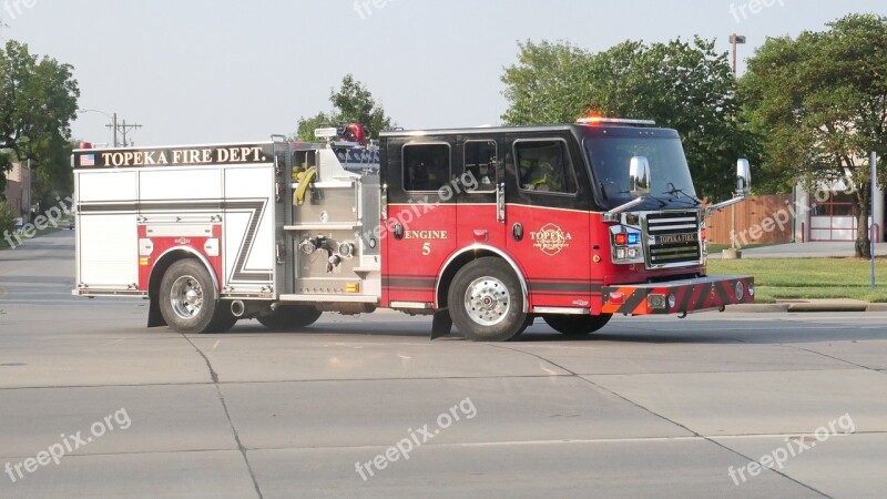 Topeka Fire Department Truck Emergency