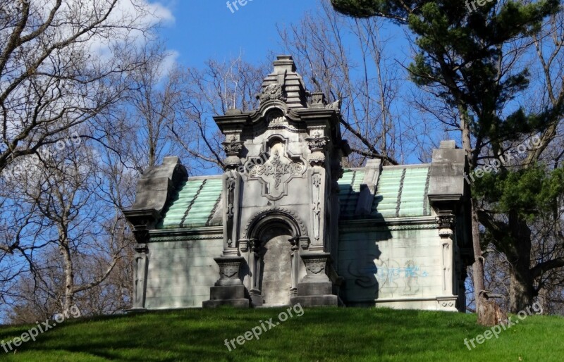 Graveyard Cemetery Victorian Mausoleum Tomb