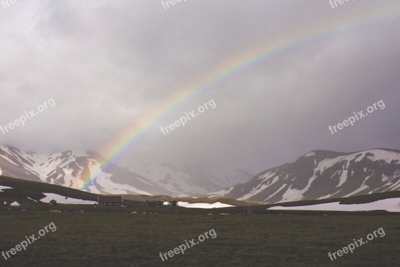 Rainbow Valley Mountains Highlands Snow