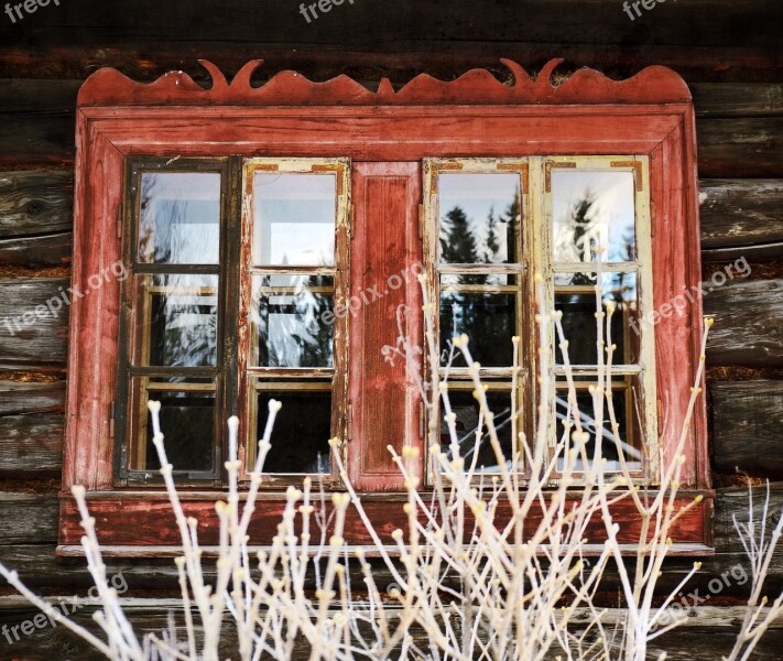 Window Old Architecture Red Antique