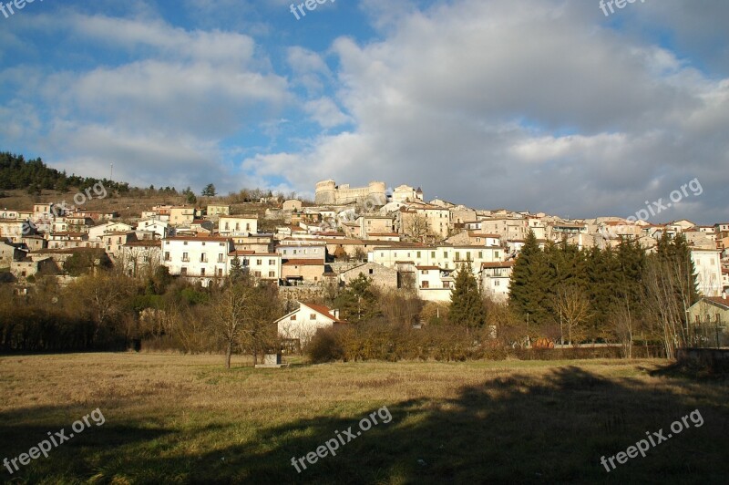 Country Landscape Borgo Abruzzo Hill