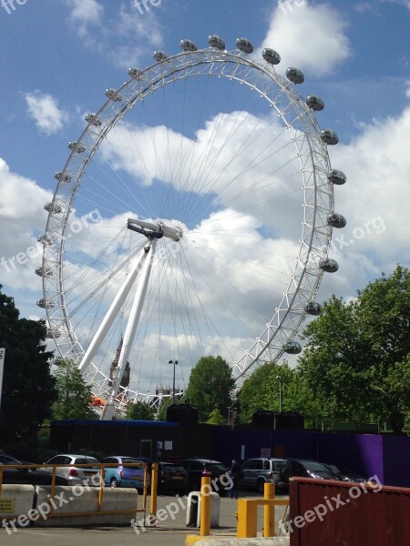 London London Eye Ferris Wheel England Tourism