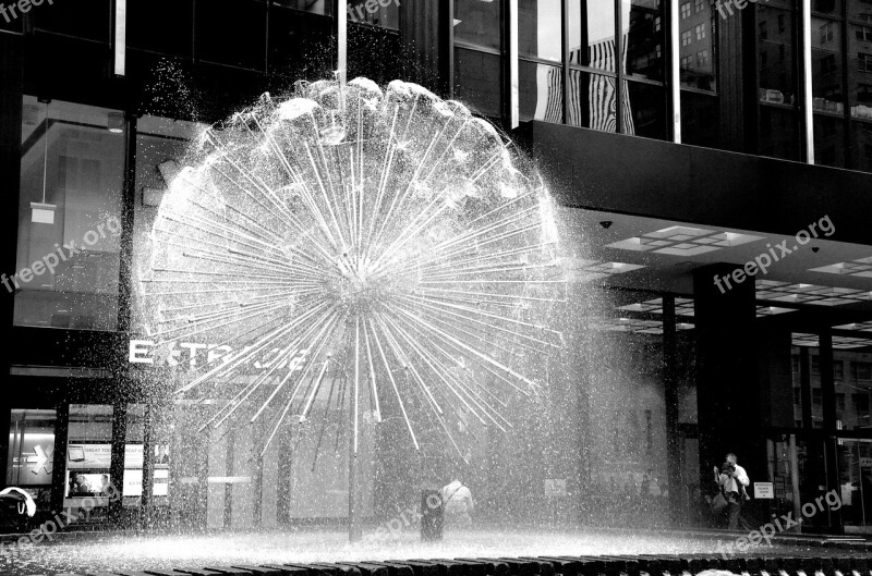 Fountain Water Building City New York