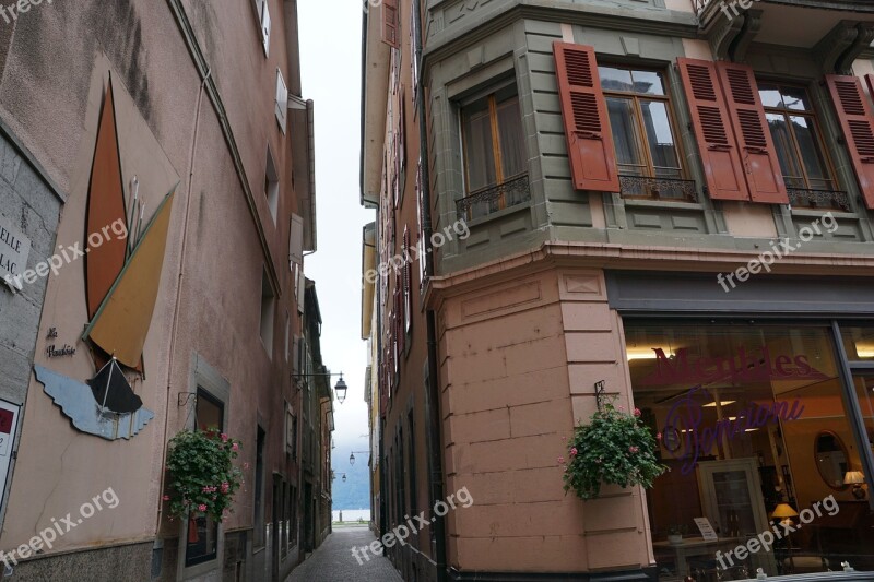 Vevey Road Switzerland Alley Old