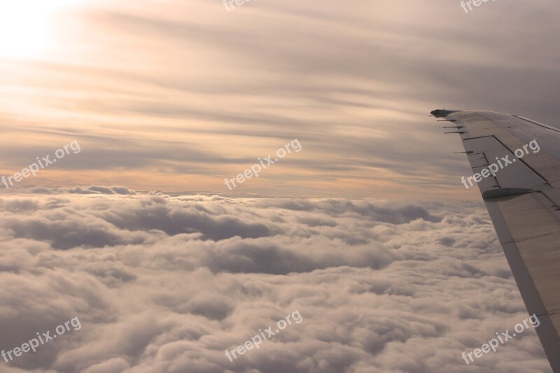 A Sea Of ​​clouds Alps Plane Free Photos