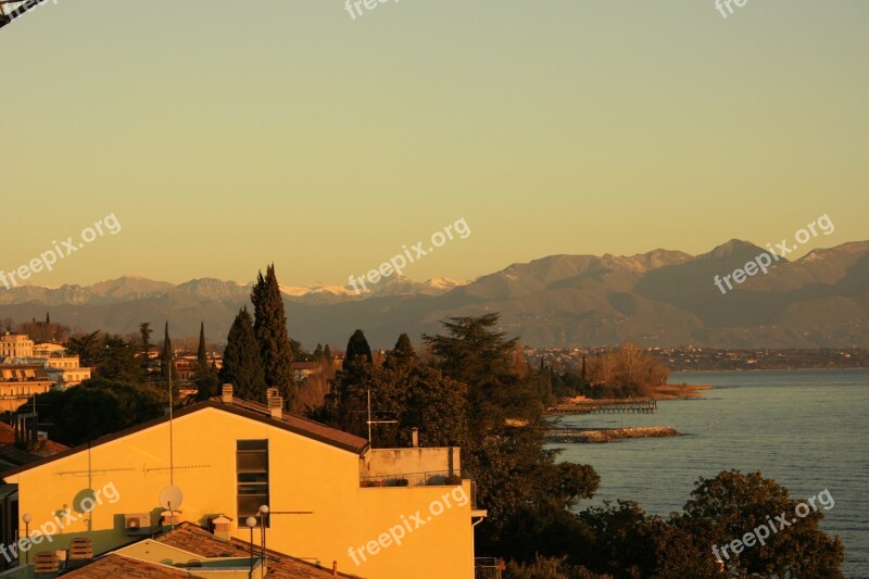 On-the-lake Garda Northern Italy Brescia Mountain Peaceful Lake