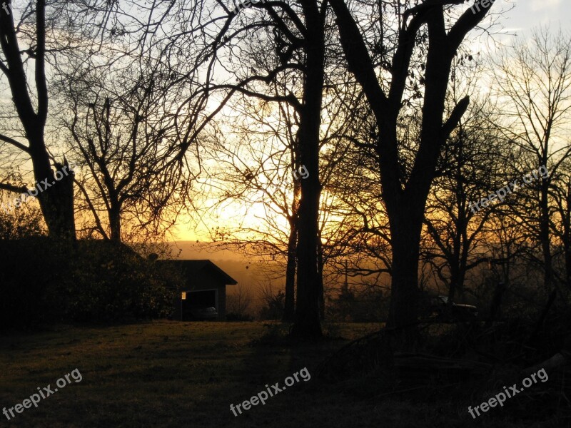 Home Fall Sunset Oregon Illinois Autumn