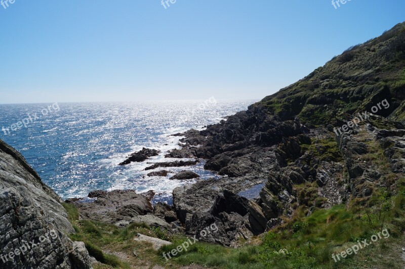 Cornwall Rock Sea Coast Free Photos