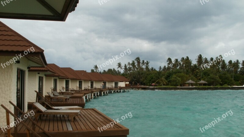 Sea North Male Atoll Maldives Bangalo Chairs