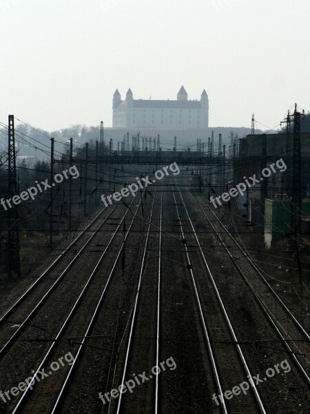 Slovakia Bratislava Rails Castle Train