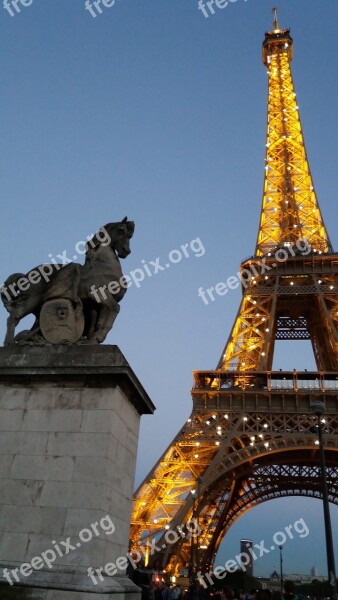 France Paris Holidays Tour Eiffel Lights