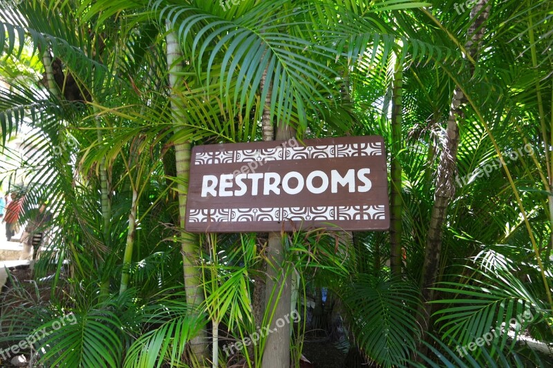 Hawaii Tropical Signs Toilet Park