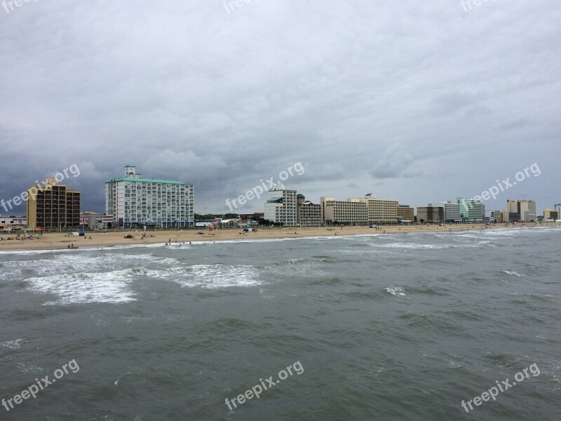 Ocean Clouds Water Sky Clouds Seaside