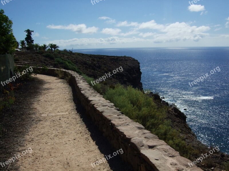 Coast Sea Walk Canary Islands Canary Atlantic