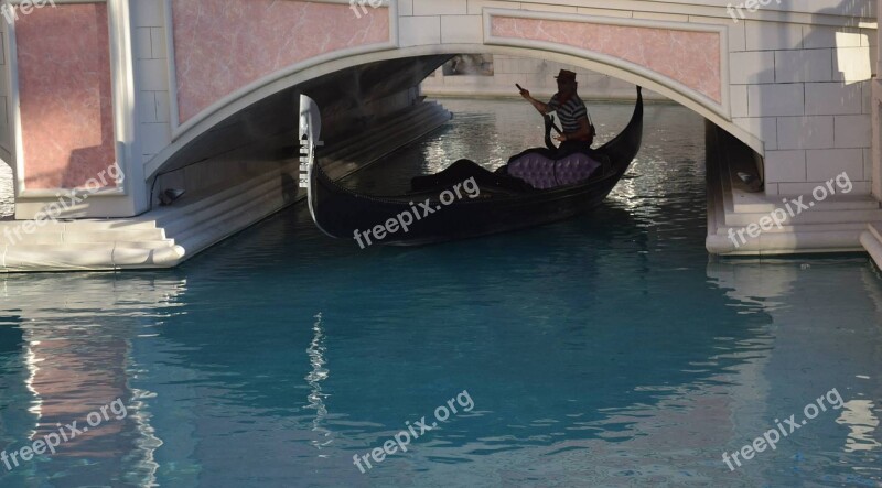 Las Vegas Boat Gondola Venice Italy