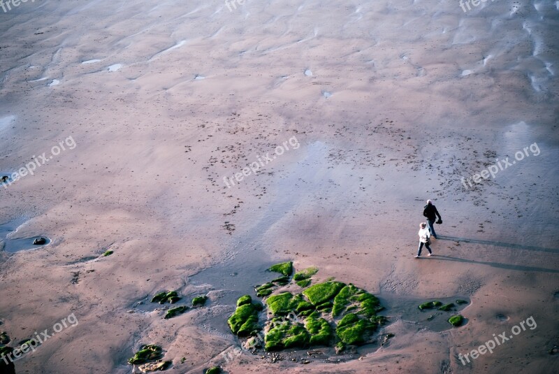 Whitby Beach People View From Above Vista