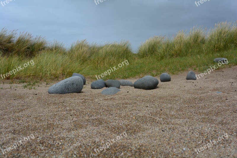 Beach Stones Rocks Landscape Sand