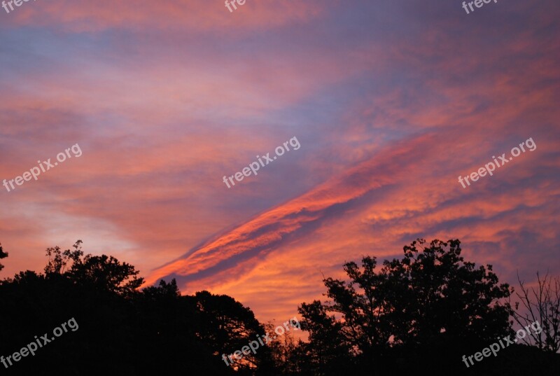 Sunset Clouds Sky Sun Nature