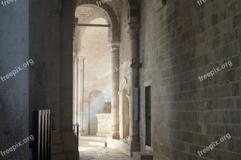 Abbey Monastery Church Romanesque Pillar