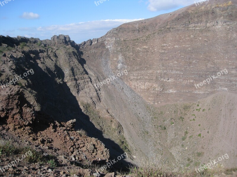 Volcano Vesuvius Mountain Crater Volcanic