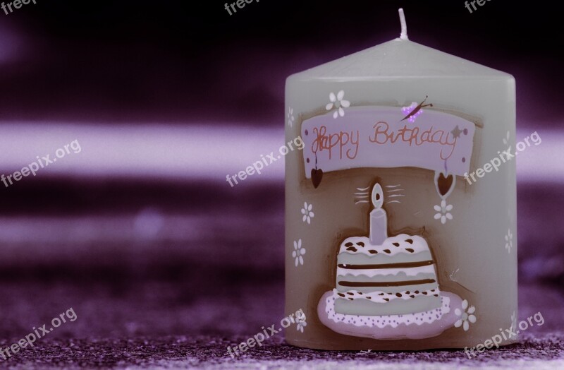 Birthday Candle Happy Birthday Celebration Romance