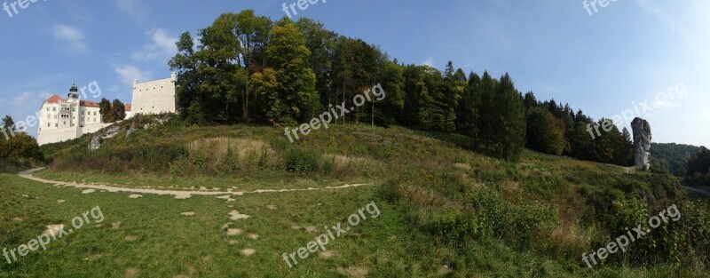 Pieskowa Skała Castle Poland Castle Rock Landscape