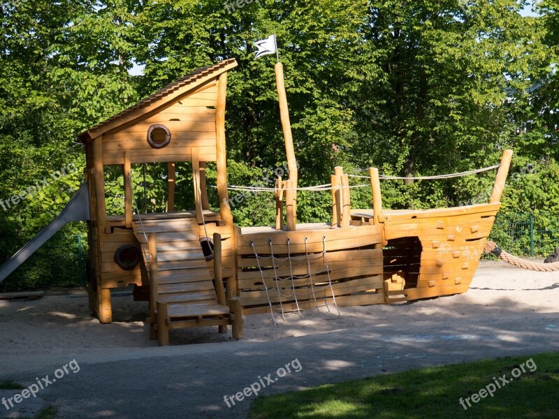 Ship Playground Play Wood Free Photos