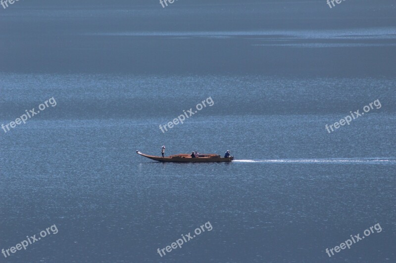 Lake Hallstättersee Lake Zille Boat Free Photos