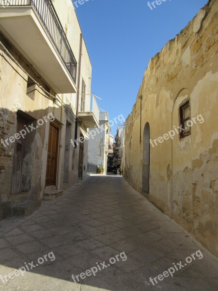 Lane Sicily Village Small Street Narrow Street