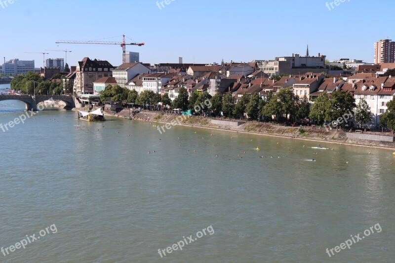 Basel Rhine Cityscape City River