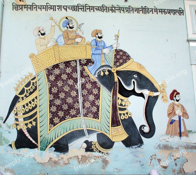 India Rajastan Shekawati Mandawa Fresco