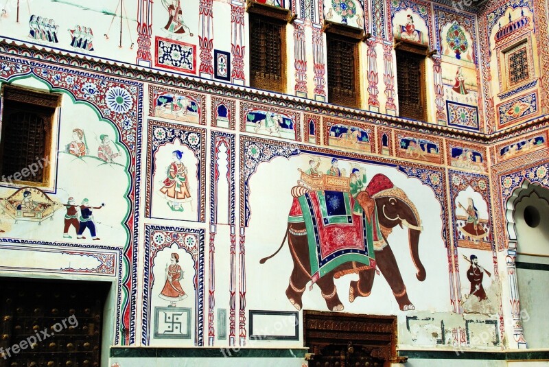 India Rajastan Shekawati Mandawa Fresco