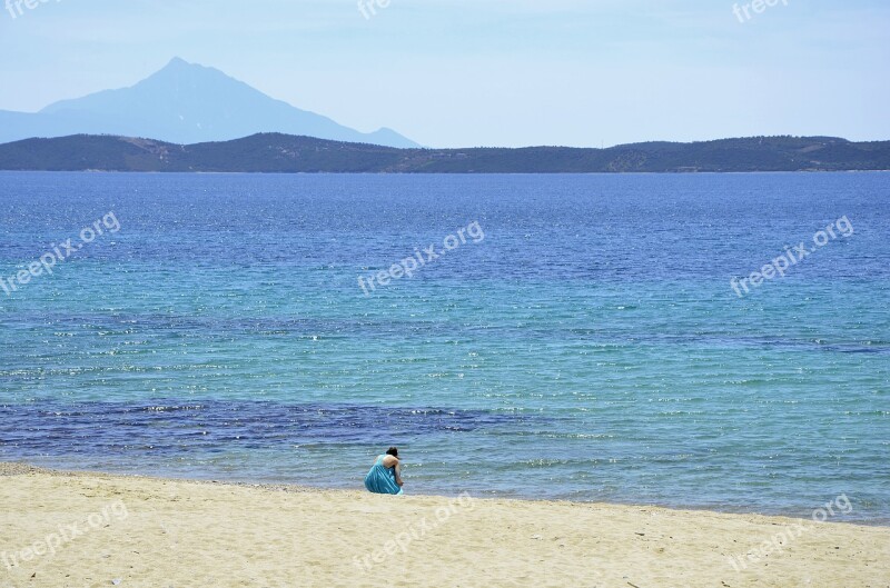 Nature Greece Halkidiki Mount Athos Sea