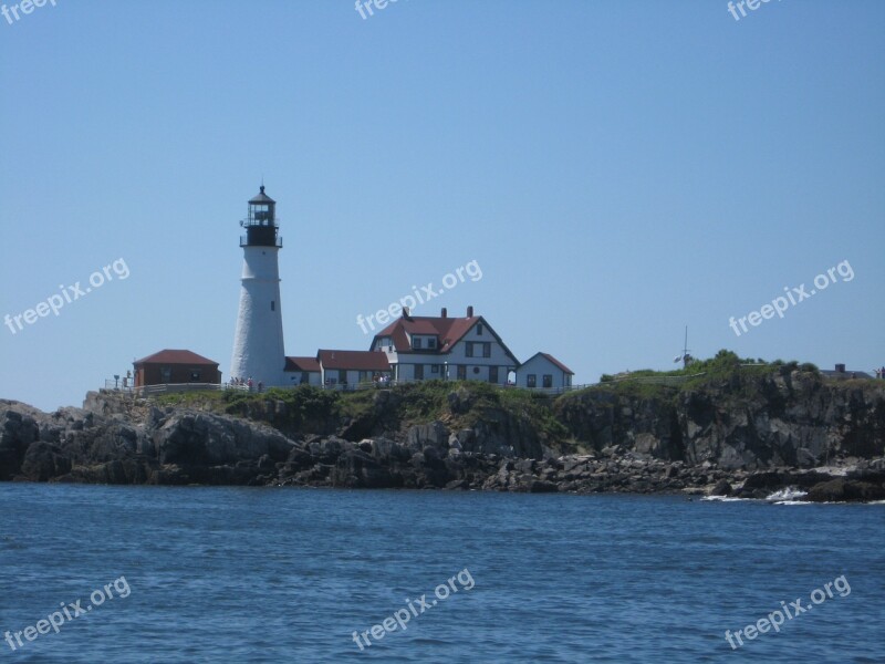 Maine Lighthouse Northeast Attraction Portland Head Light