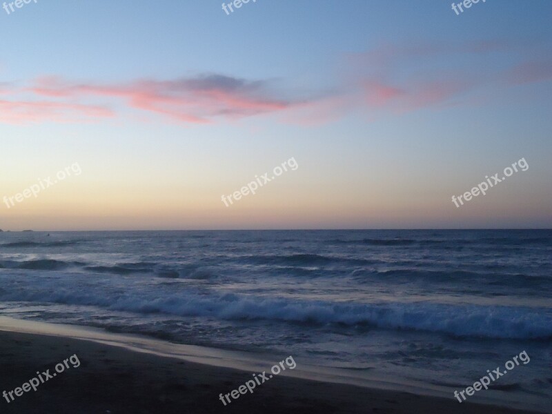 Beach Sunset Sundown Summer Sky