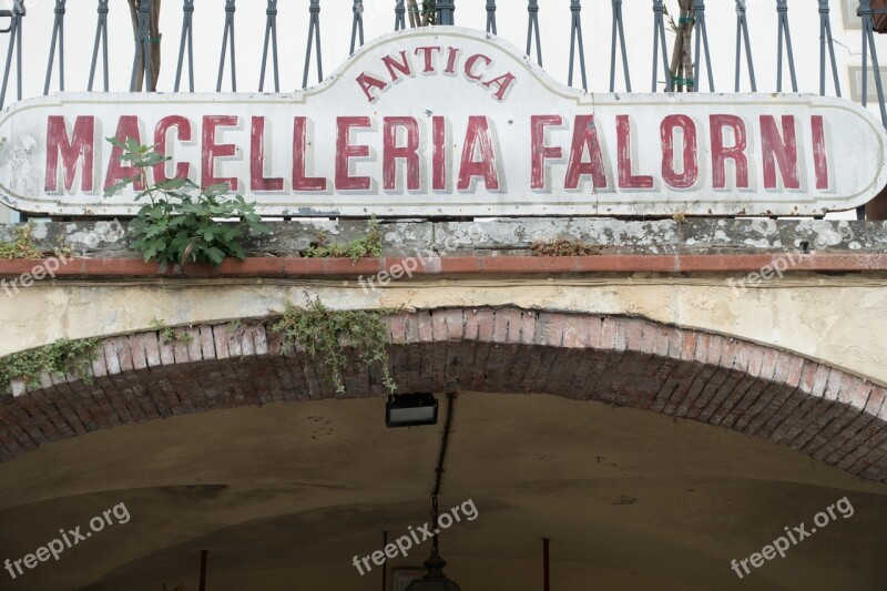 Advertising Sign Butcher's Old Typography Font