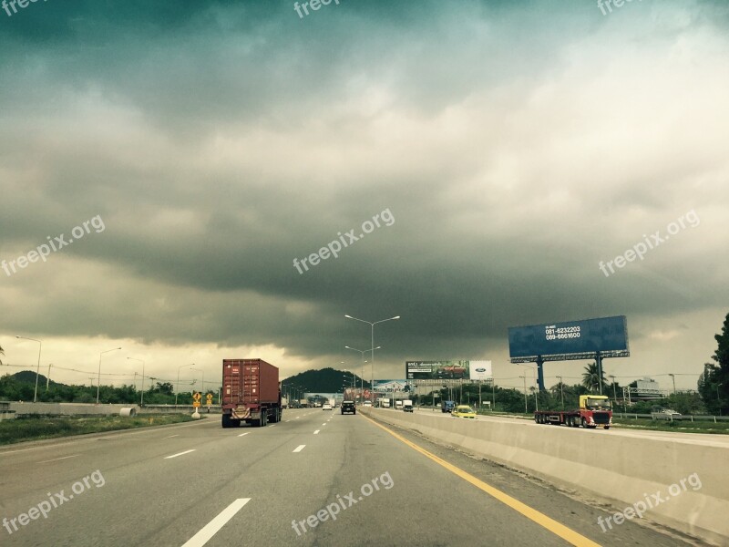 Weather Sad Cloudy Sky Cloudy Day Road