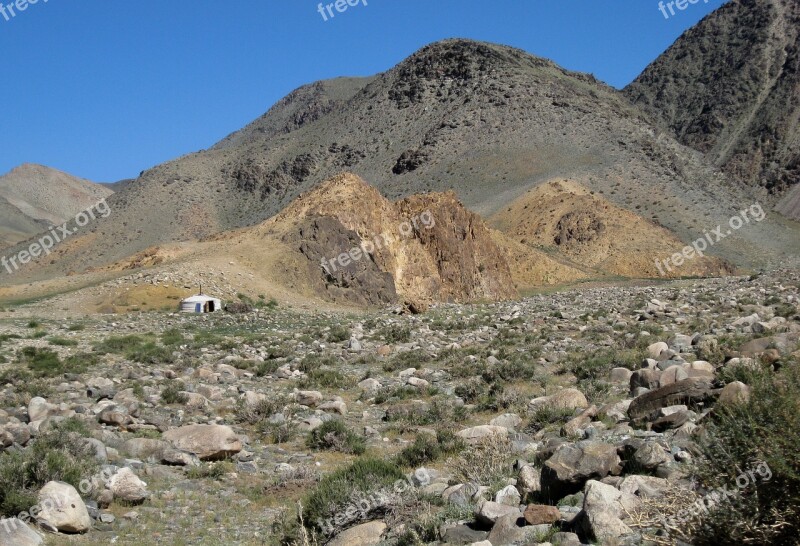 Mongolia Yurt Steppe Nomads Free Photos