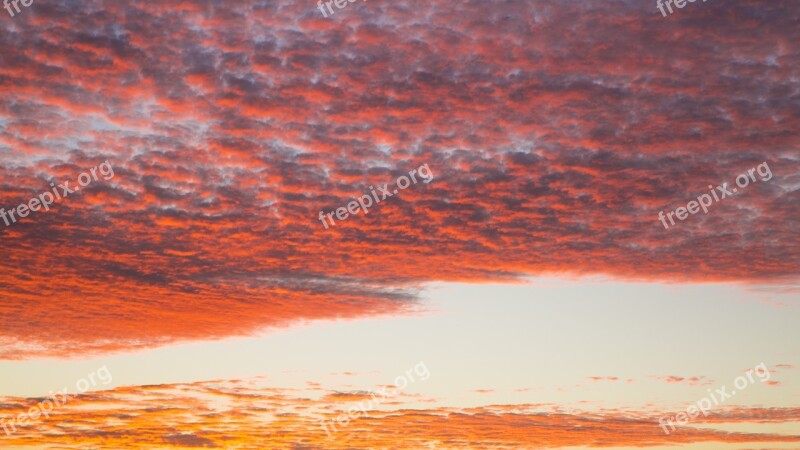 Burning Clouds Cloud Sunset Twilight Free Photos