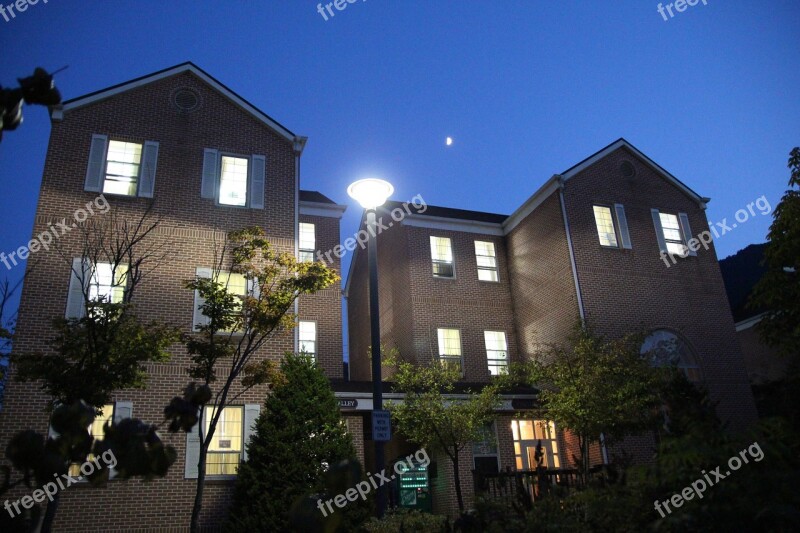 Night View City Building Home Street Lights