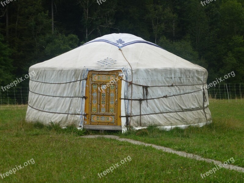 Yurt Mongolia Nomadic Life Steppe House