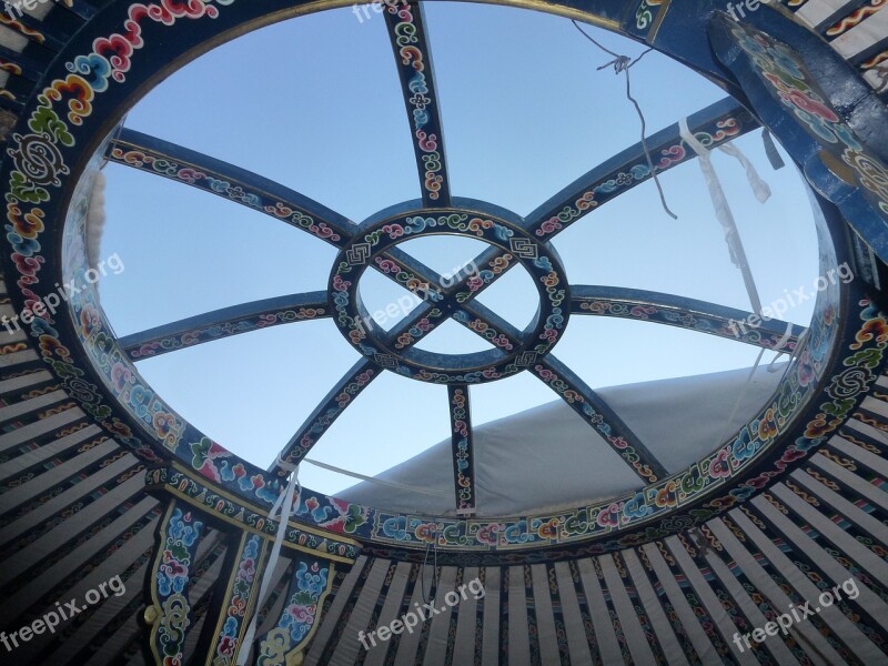 Yurt Art Mongolia Painting Free Photos