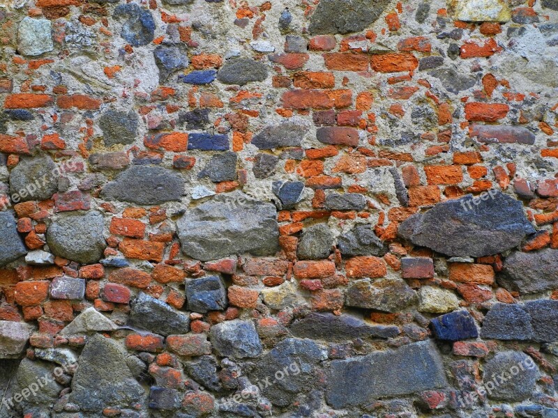 Wall Brick Stone Brick Wall Gray