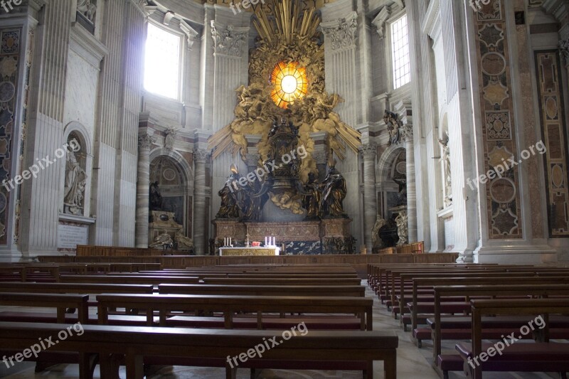 Church Light St Peter's Church Vaticanet Rome