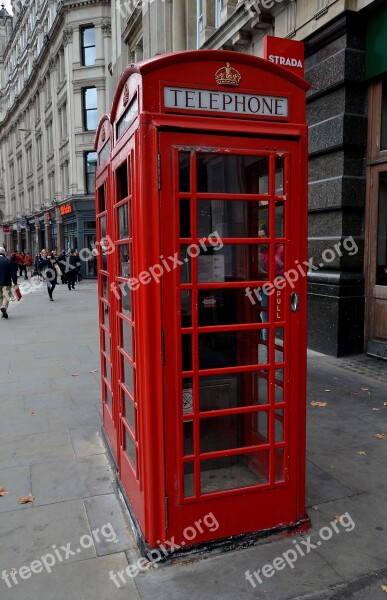 Phone Booth Red London England Free Photos