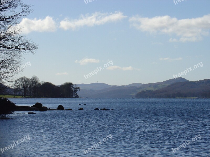 Lakes Lake District Water Cumbria Scenery