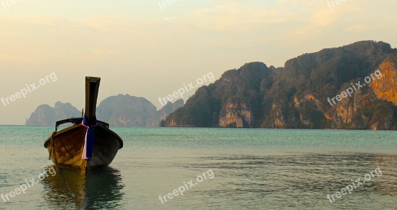 Thailand See Travel Boat Free Photos