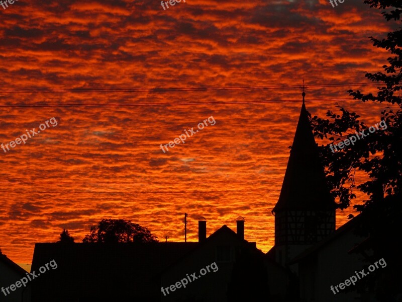 Sunset Clouds Sky Evening Sky Abendstimmung