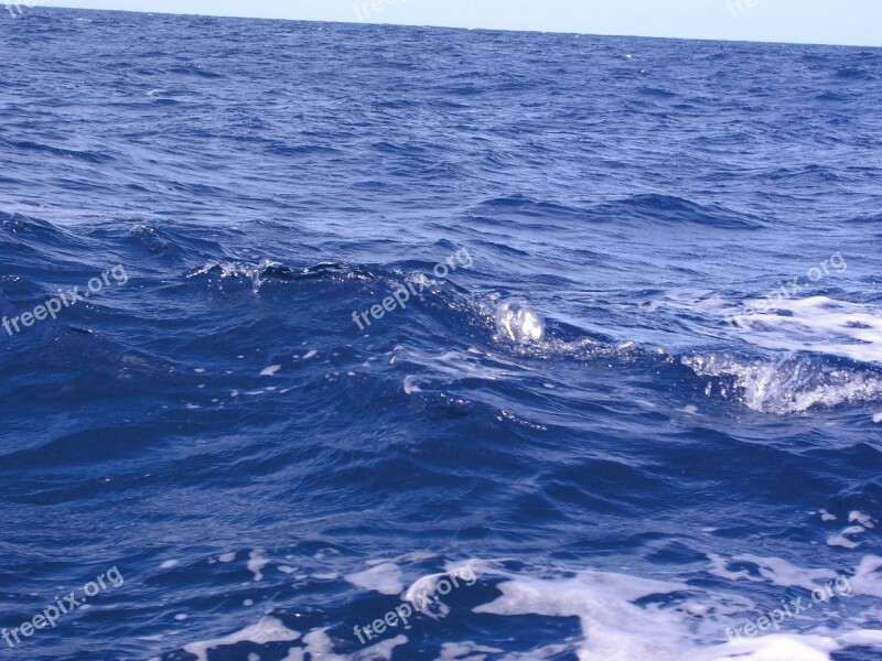 Ocean Waves Blue Atlantic Water