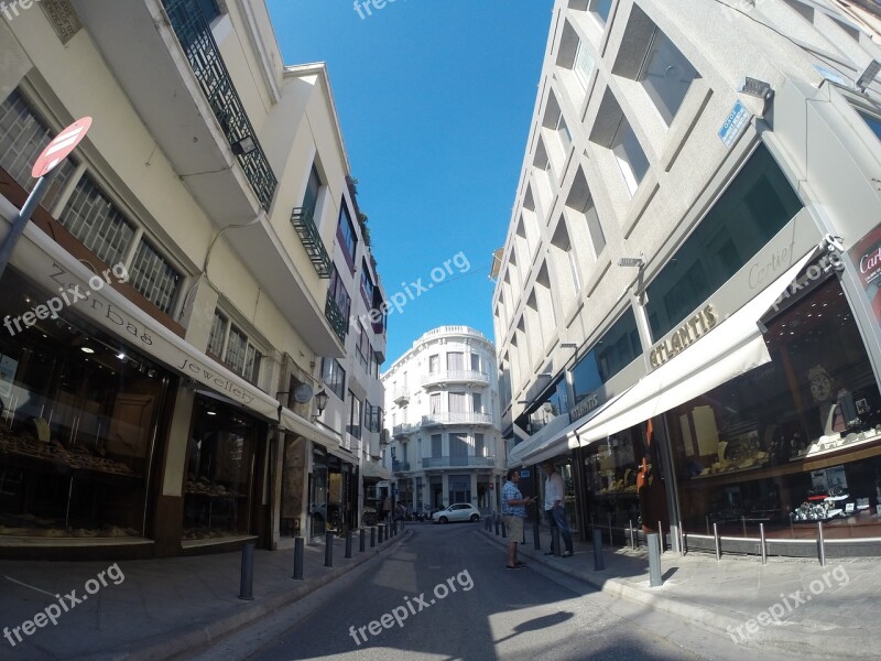 Greece City City Centre Streets Shops